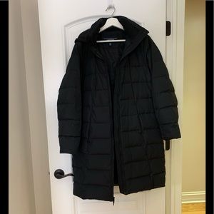 Lands’ End Black Long Down Parka Medium Tall 10 12